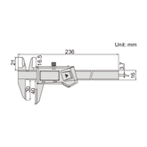INSIZE Measuring Equipment Insize Digital Scribing Caliper 0-150mm/0-6" Range Series 1166-150A